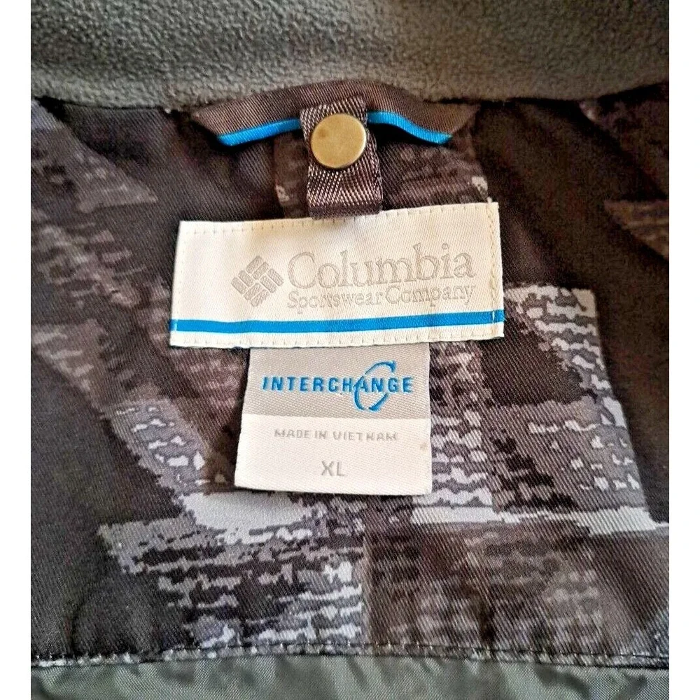 Columbia Jacket Youth Sz. XL 18-20 Black Gray Interchange Shell Only Ski Outdoor